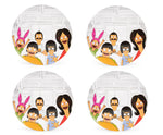 Bob's Burgers Belcher Family 10-Inch Melamine Dinner Plates § Set of 4