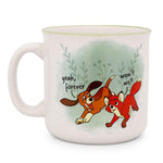 Disney Fox and the Hound "Friends Forever" Ceramic Camper Mug § Holds 20 Ounces