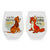 Disney The Fox and the Hound 20-Ounce Teardrop Stemless Wine Glass § Set of 2