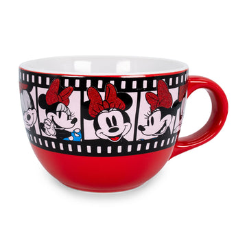 Disney Minnie Mouse Film Reel Ceramic Soup Mug § Holds 24 Ounces