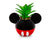 Disney Mickey Mouse 3-Inch Ceramic Mini Planter with Artificial Succulent