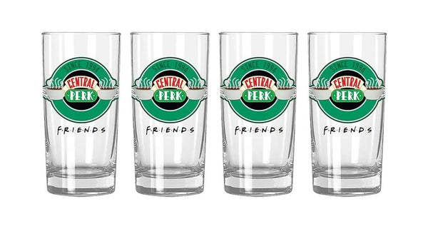 Friends Central Perk 4 Piece 10oz Tumbler Glass Set