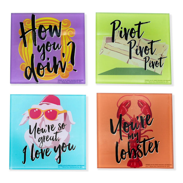 Friends Quotes Glass Coasters § Set of 4