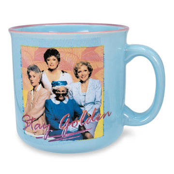 The Golden Girls "Stay Golden" Ceramic Camper Mug § Holds 20 Ounces