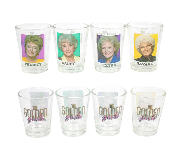 The Golden Girls "Thirsty Salty Extra Savage" 1.5-Ounce Mini Glasses § Set Of 4