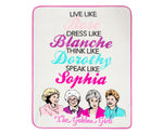 The Golden Girls "Live Like" Micro Plush Throw Blanket § 45 x 60 Inches