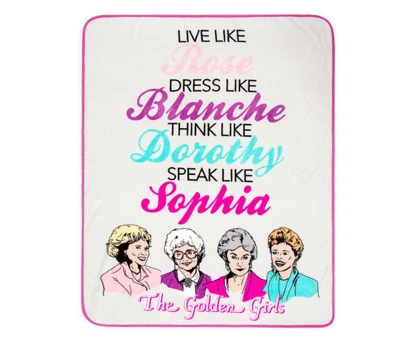 The Golden Girls "Live Like" Micro Plush Throw Blanket § 45 x 60 Inches