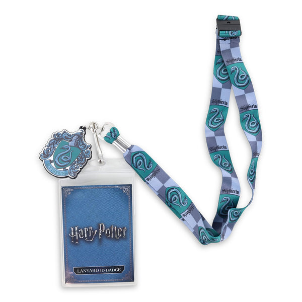 Harry Potter Lanyard With Badge Holder And Charm Slytherin