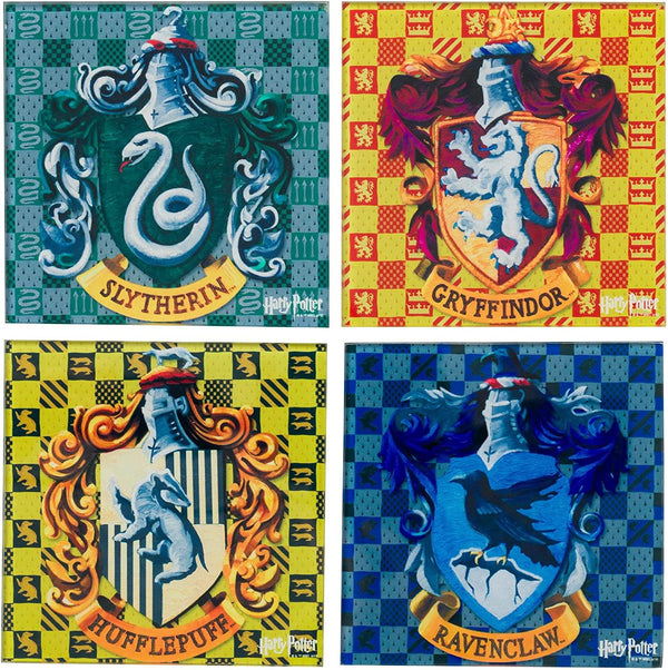 Harry Potter House 4 Piece Glass Coaster Set