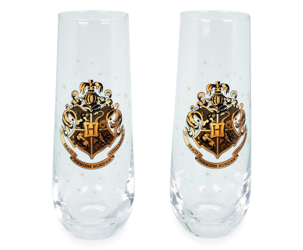 Harry Potter Hogwarts 9-Ounce Stemless Fluted Glassware § Set of 2