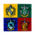 Harry Potter Hogwarts Houses Glass Coasters § Set of 4