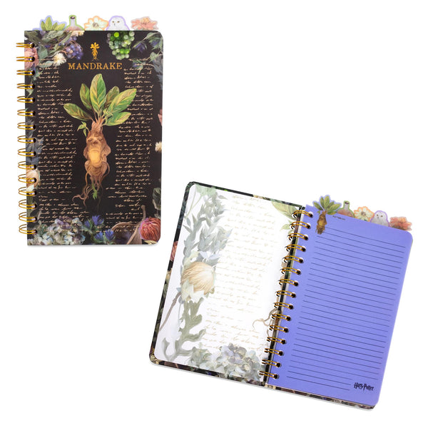 Harry Potter Mandrake Floral 5-Tab Spiral Notebook Journal