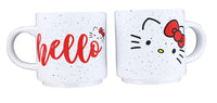 Hello Kitty Script Face 13oz Ceramic Mug Stack Set