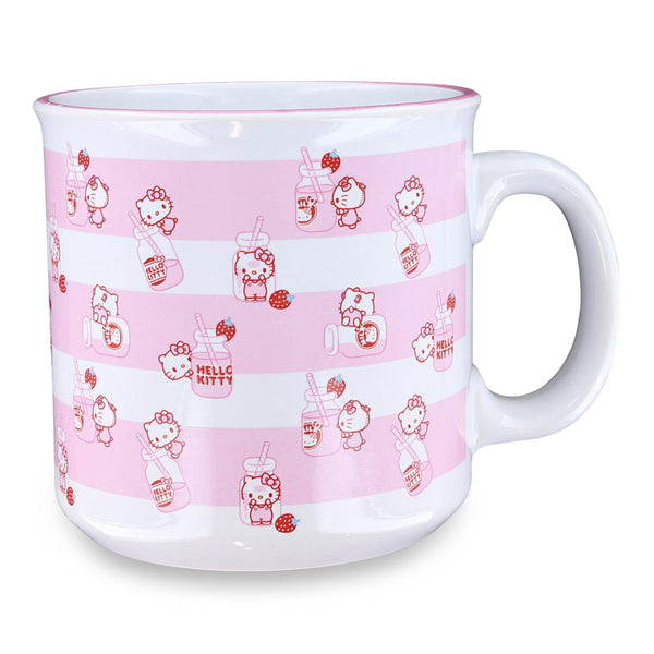 Hello Kitty Milk Bottle Toss 20oz Ceramic Camper Mug