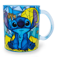 Disney Lilo & Stitch Mosaic Glass Coffee Mug § Holds 18 Ounces