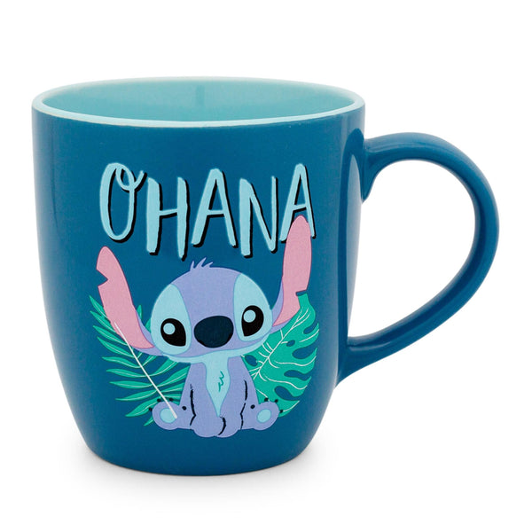 Disney Lilo & Stitch "Ohana" Hawaiian Palm Ceramic Mug § Holds 18 Ounces