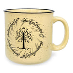 Lord of the Rings Gondor Elven Text 20oz Ceramic Camper Mug