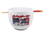 Marvel Spider-Man Japanese Dinnerware Set § 20-Ounce Ramen Bowl, Chopsticks