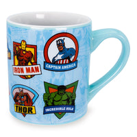 Marvel Comics Character Badges Ceramic Mug § Holds 14 Ounces