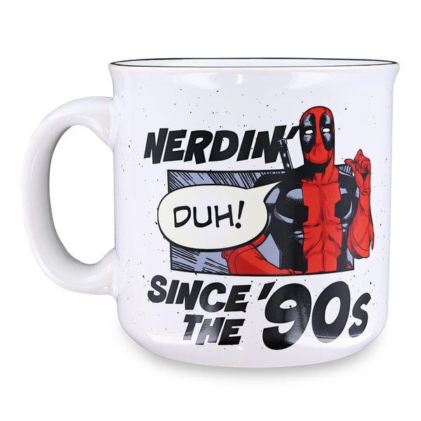 Marvel Deadpool Nerdin Since the 90s 20oz Ceramic Camper Mug