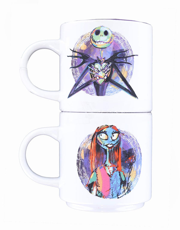 Nightmare Before Christmas Splatter Characters 13-Ounce Ceramic Stacking Mug Set