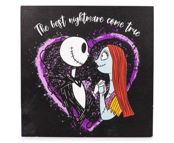 Disney The Nightmare Before Christmas Jack & Sally Box Wall Sign § 6 x 6 Inches