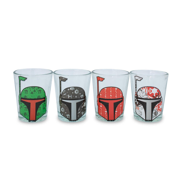 Star Wars Holiday Boba Fett 2.5-Ounce Mini Shot Glasses § Set of 4