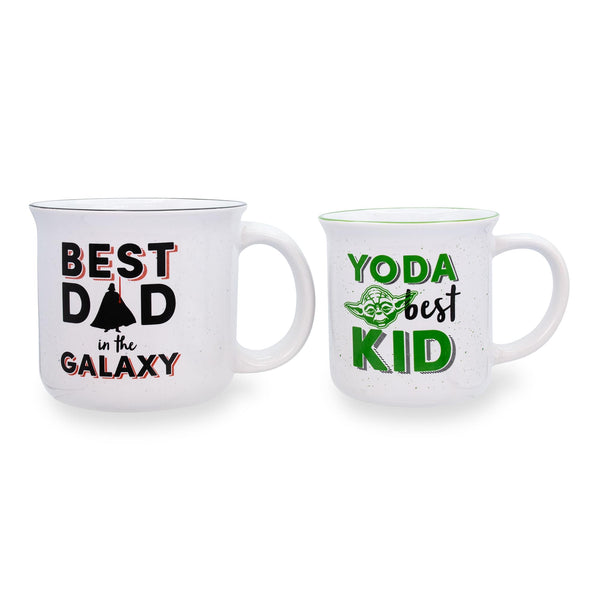 Star Wars "Best Dad" Darth Vader & "Yoda Best Kid" Ceramic Camper Mug § Set of 2