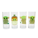 Star Wars: The Mandalorian Grogu With Frog 10-Ounce Tumbler Glasses § Set of 4