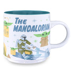 Star Wars Cartoon Mandalorian and Grogu 13oz Ceramic Mug