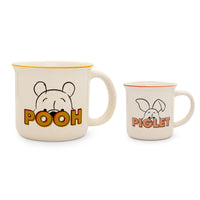 Disney Winnie the Pooh and Piglet Ceramic Camper Mugs § Set of 2