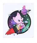 Tentacle Kitty Rocket to the Moon 3 Inch Vinyl Sticker