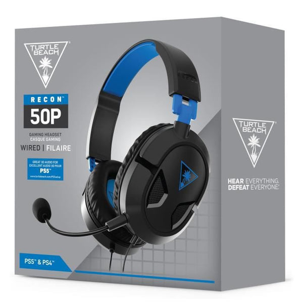 TURTLE BEACH Casque Gaming Recon 50P pour PS4/PS5  (compatible PS4, PS4 Pro, Nintendo Switch, Appareil mobiles) - TBS-3303-02