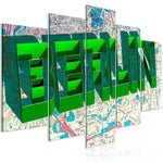 Canvas Print - Green Berlin (5 Parts) Wide