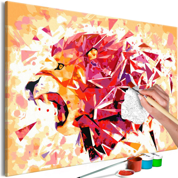 DIY canvas painting - Abstract Lion