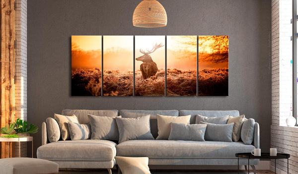 Canvas Print - Deer at Sunset