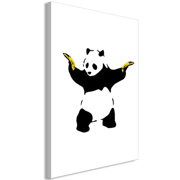 Canvas Print - Panda with Guns (1 Part) Vertical