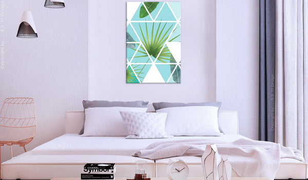 Canvas Print - Geometric Palm (1 Part) Vertical