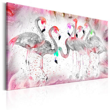 Canvas Print - Flamingoes Family