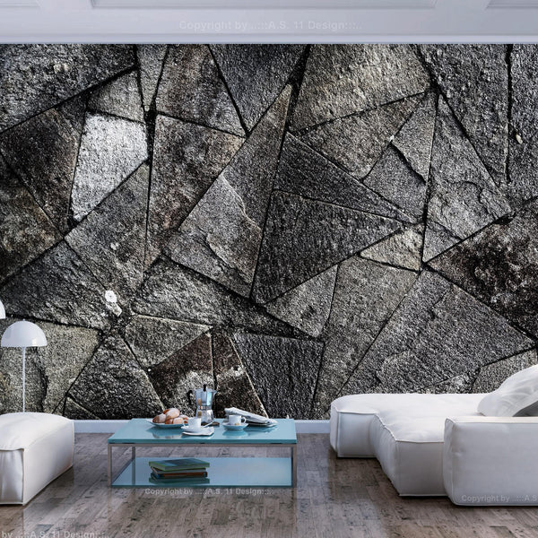 Wallpaper - Pavement Tiles (Grey)