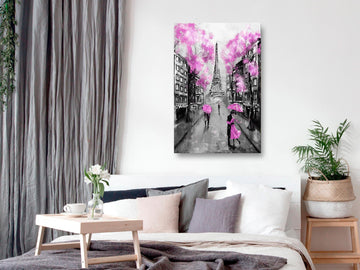 Canvas Print - Paris Rendez-Vous (1 Part) Vertical Pink