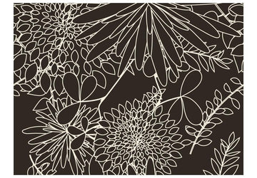 Wallpaper - Black and white floral background