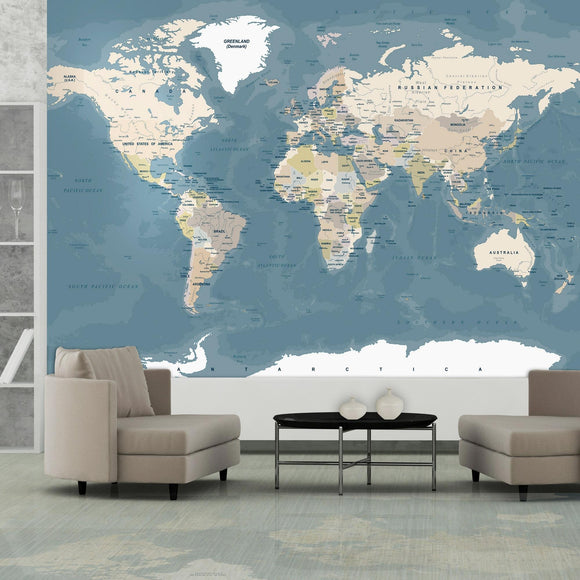 Self-adhesive Wallpaper - Vintage World Map