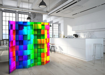 Room Divider - Colourful Cubes II [Room Dividers]