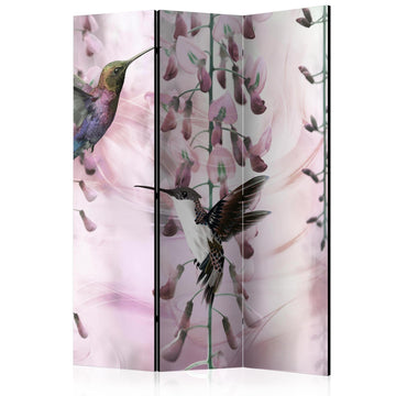 Room Divider - Flying Hummingbirds (Pink) [Room Dividers]