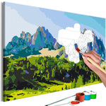 DIY canvas painting - Dolomite Peaks