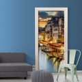 Photo wallpaper on the door - Venetian Harbour