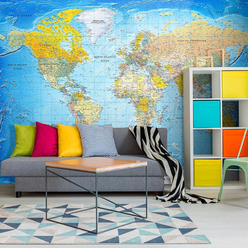 Self-adhesive Wallpaper - World Classic Map