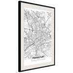 Poster - City map: Frankfurt