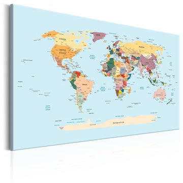 Canvas Print - World Map: Travel with Me